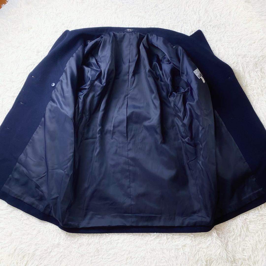 値下げ中 ハナエモリ スクールコート ピーコート ウール100 金ボタン 紺ブレ