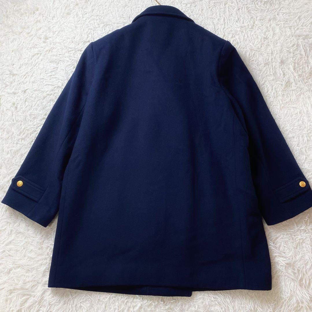 値下げ中 ハナエモリ スクールコート ピーコート ウール100 金ボタン 紺ブレ