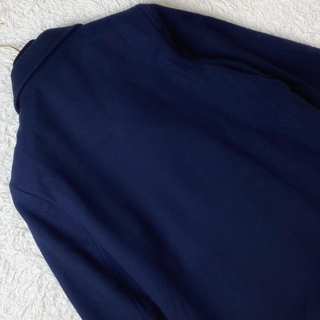 値下げ中 ハナエモリ スクールコート ピーコート ウール100 金ボタン 紺ブレ