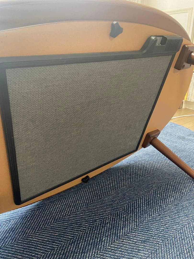 楕円形 木製センターテーブル ブラウン