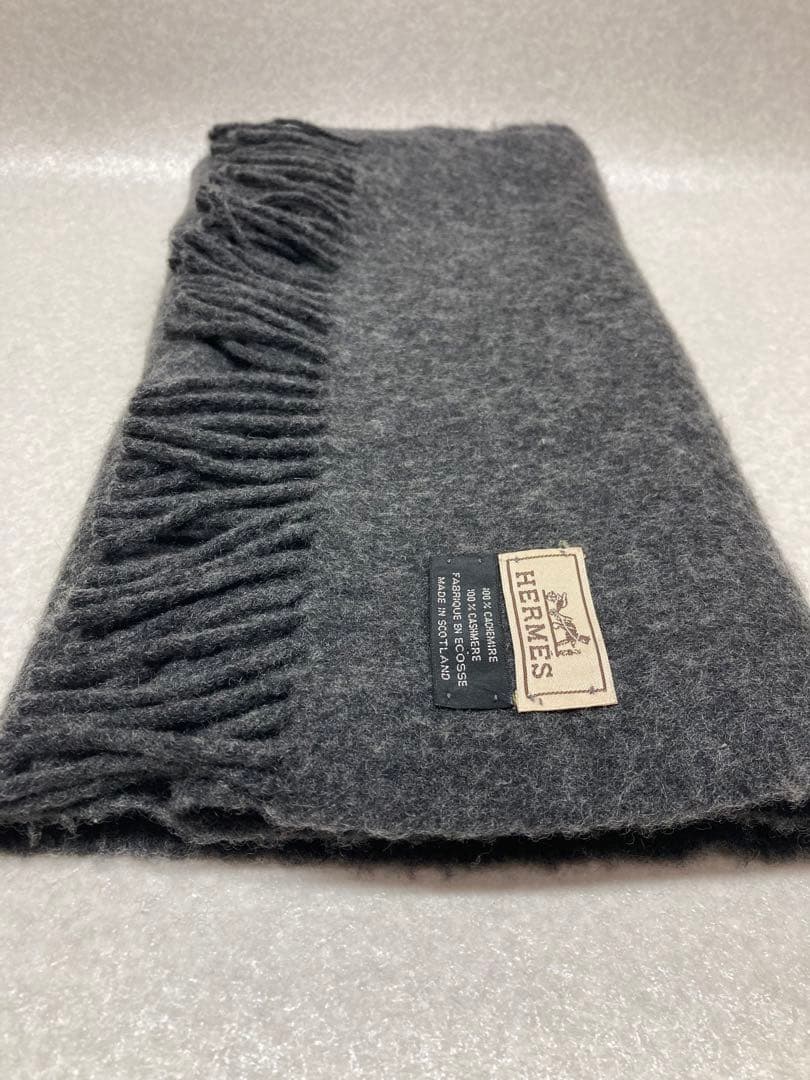 美品 HERMES エルメス 大判ストール マフラー　 リバーシブル カシミヤ