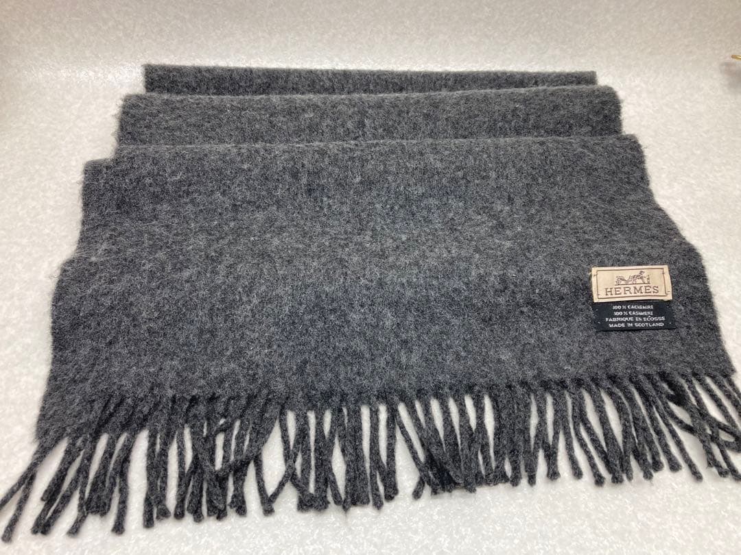 美品 HERMES エルメス 大判ストール マフラー　 リバーシブル カシミヤ