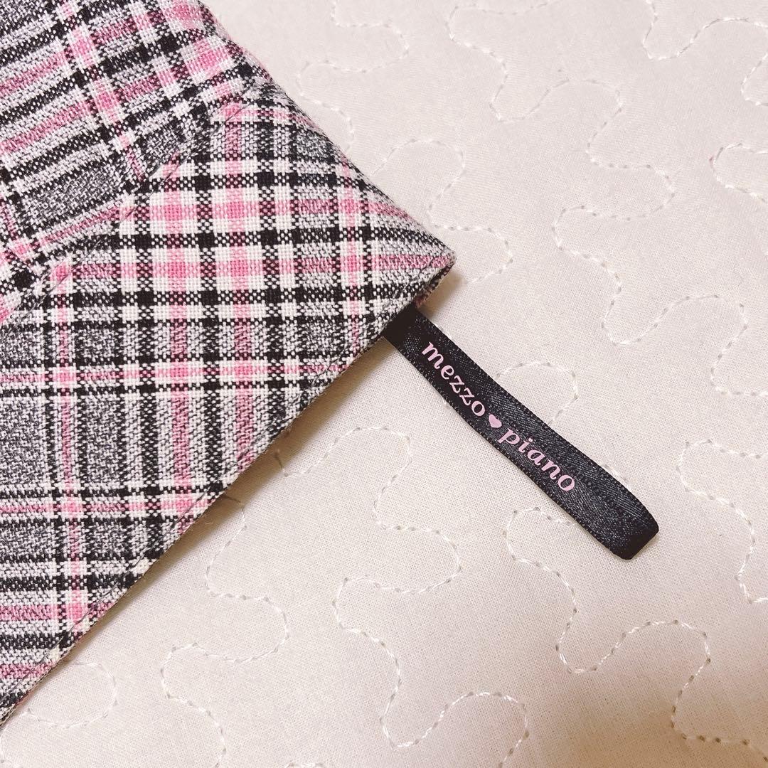 美品　希少　メゾピアノ　チェック柄フォーマルスーツ　卒服　ハート　150