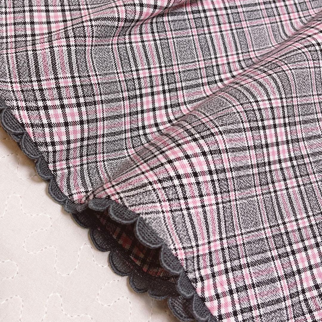 美品　希少　メゾピアノ　チェック柄フォーマルスーツ　卒服　ハート　150