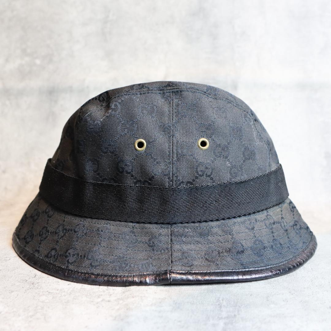 GUCCI グッチ GG柄 バケットハット ブラック メンズ