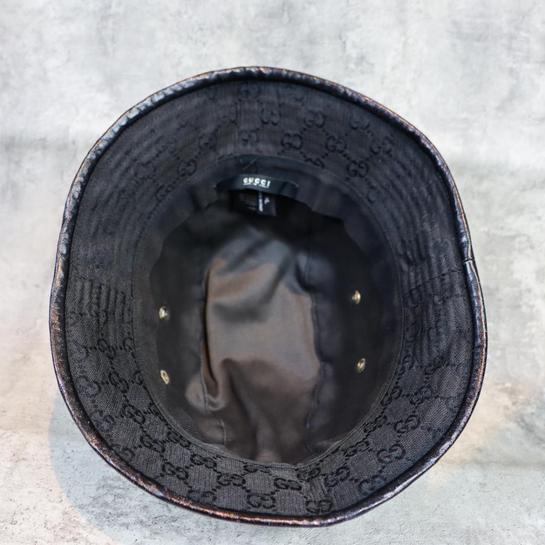 GUCCI グッチ GG柄 バケットハット ブラック メンズ