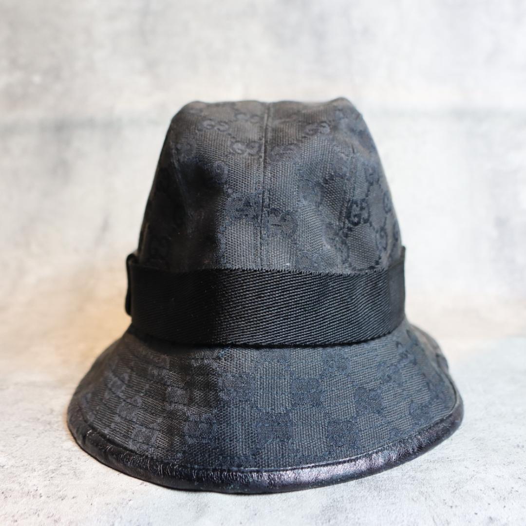 GUCCI グッチ GG柄 バケットハット ブラック メンズ
