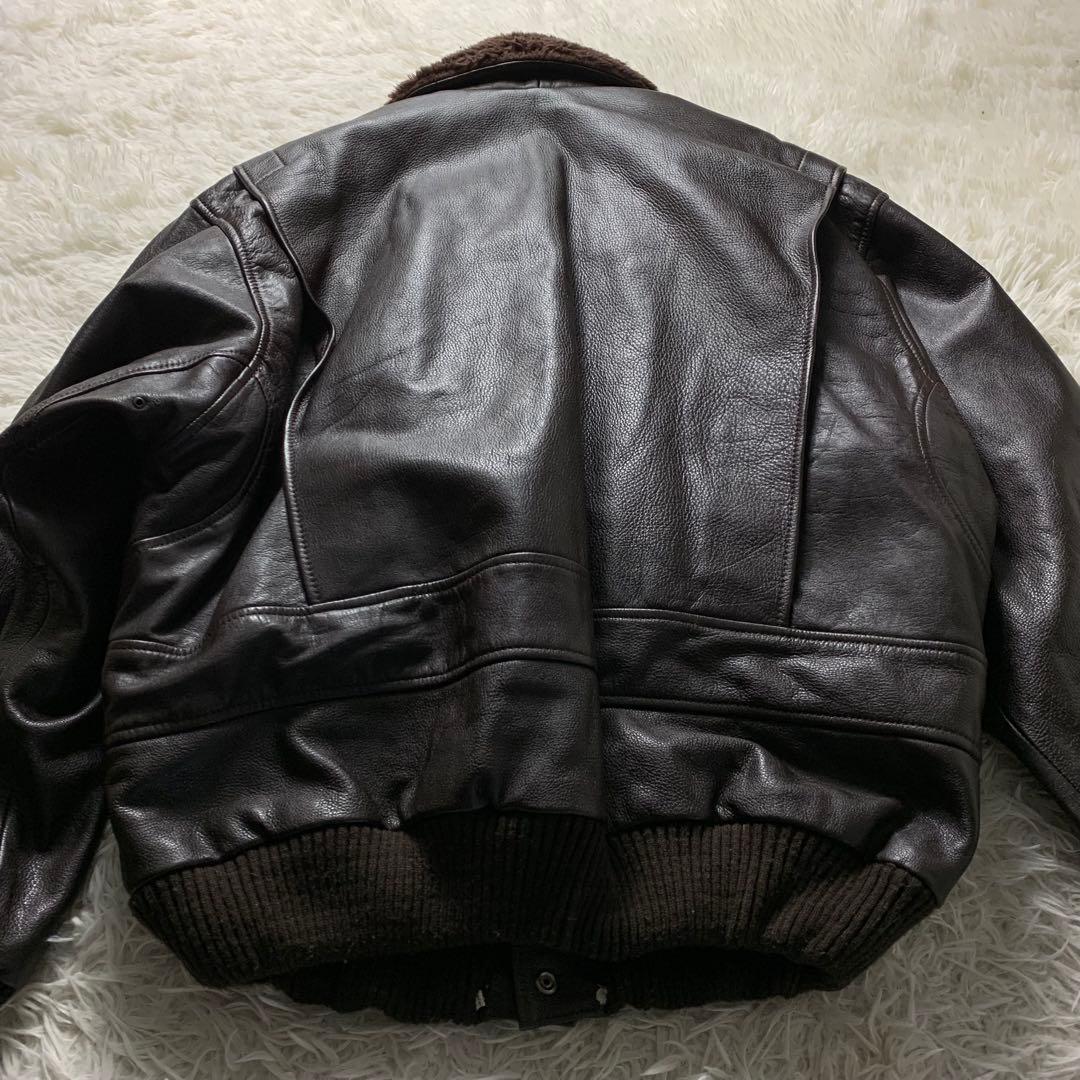 【VINTAGE】SKOTT フライトジャケット G-1 ブラウン XL相当