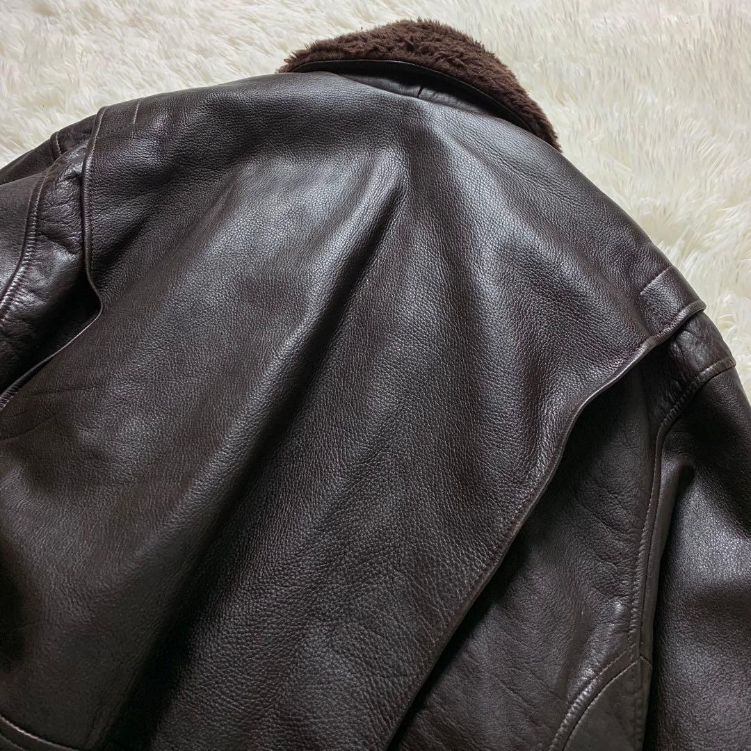 【VINTAGE】SKOTT フライトジャケット G-1 ブラウン XL相当