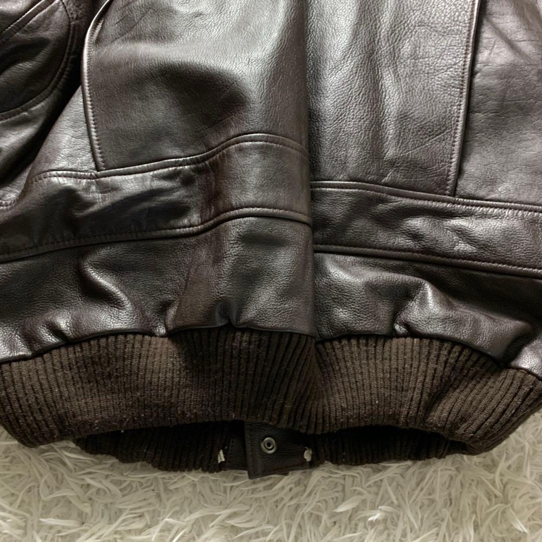 【VINTAGE】SKOTT フライトジャケット G-1 ブラウン XL相当