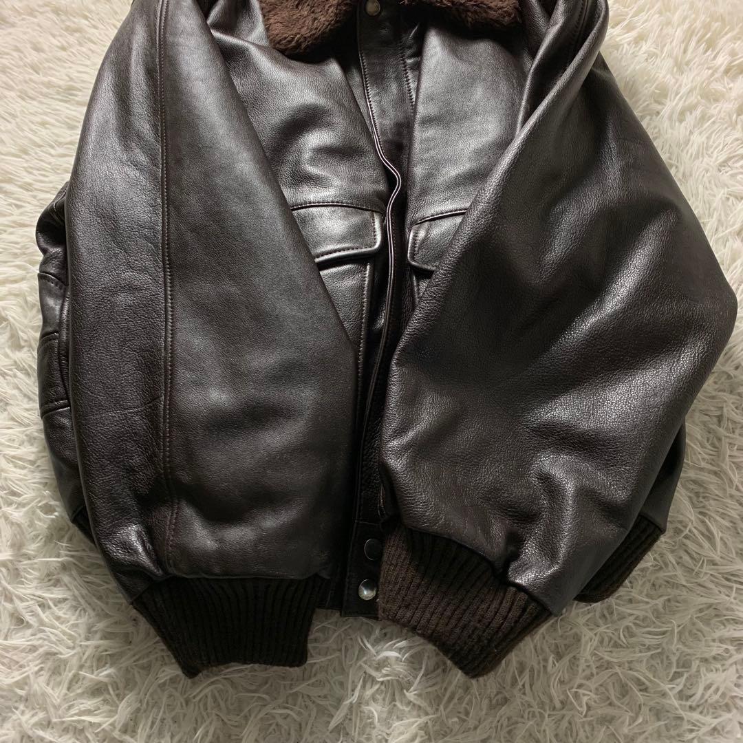 【VINTAGE】SKOTT フライトジャケット G-1 ブラウン XL相当