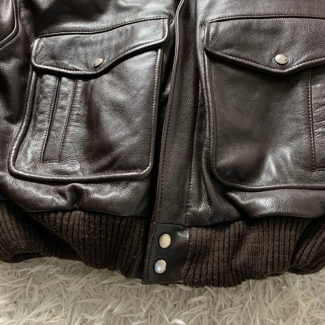 【VINTAGE】SKOTT フライトジャケット G-1 ブラウン XL相当