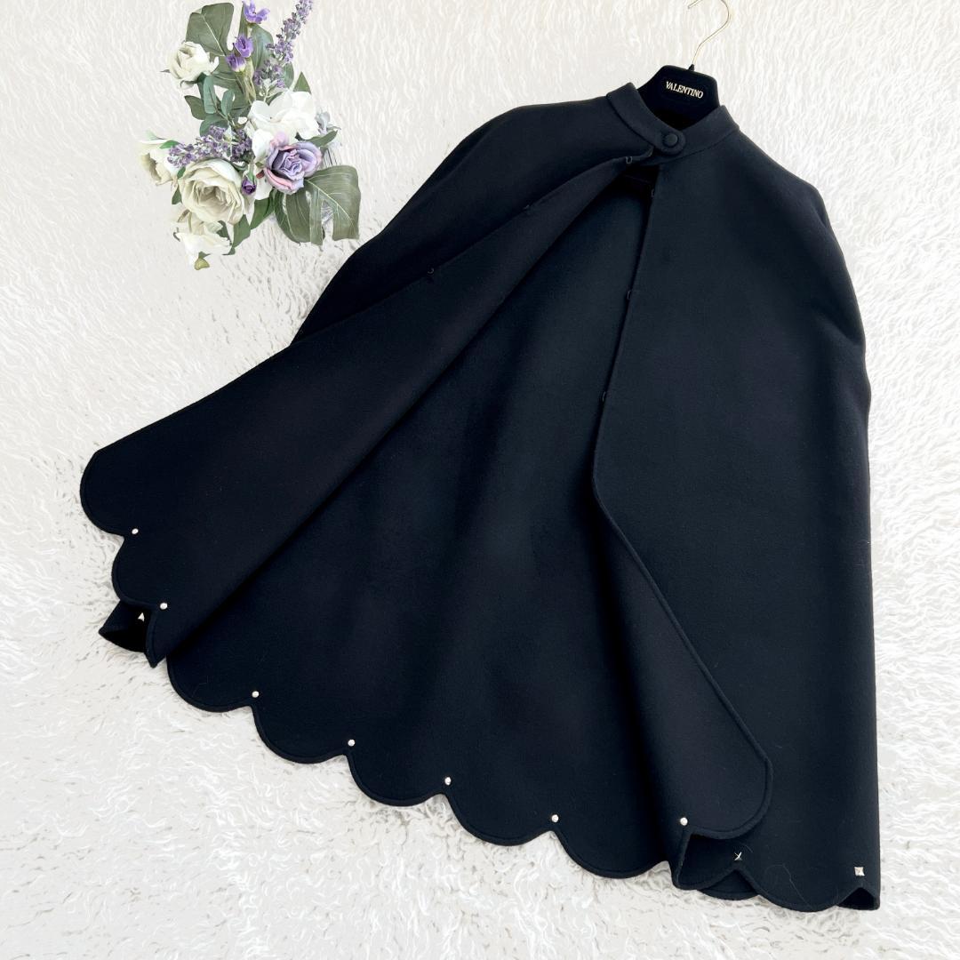 極美品★VALENTINO★カシミヤ★ダブルフェイス★ケープコート