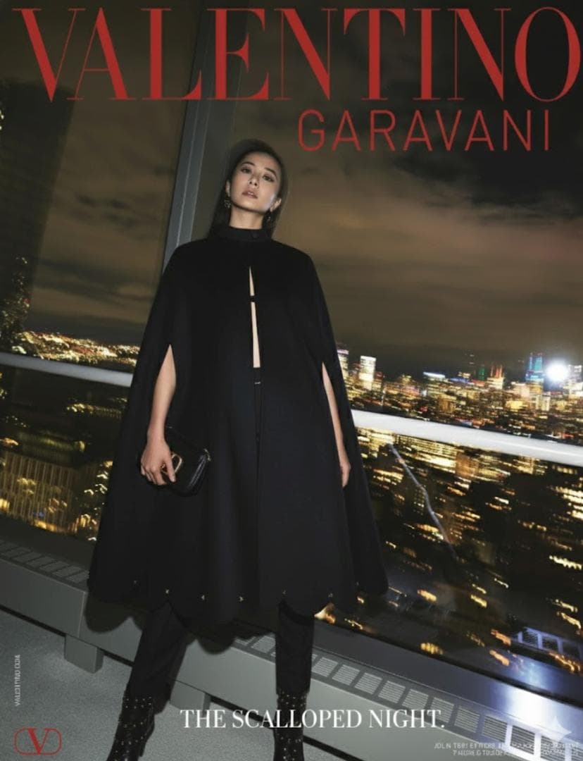 極美品★VALENTINO★カシミヤ★ダブルフェイス★ケープコート