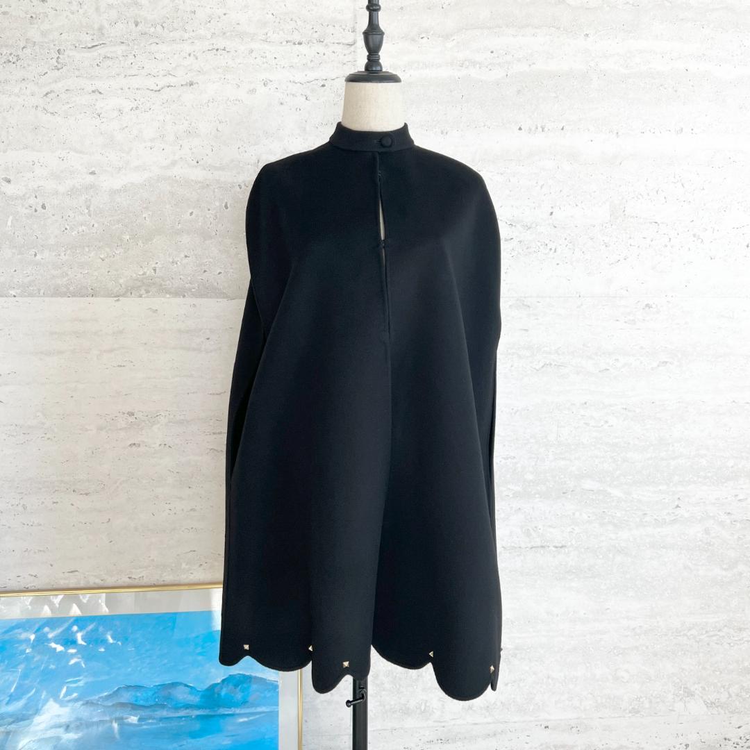 極美品★VALENTINO★カシミヤ★ダブルフェイス★ケープコート