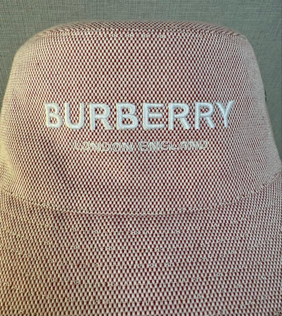 【美品】BURBERRY ピンク バーバリーバケットハット Ｍ