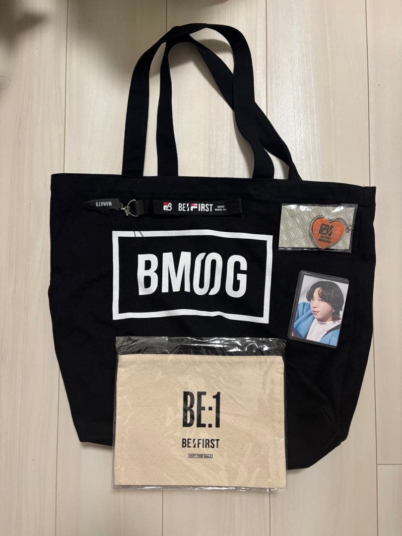 ひなた　BMSG トートバッグ 黒　ポーチ　キーホルダー　カードセット