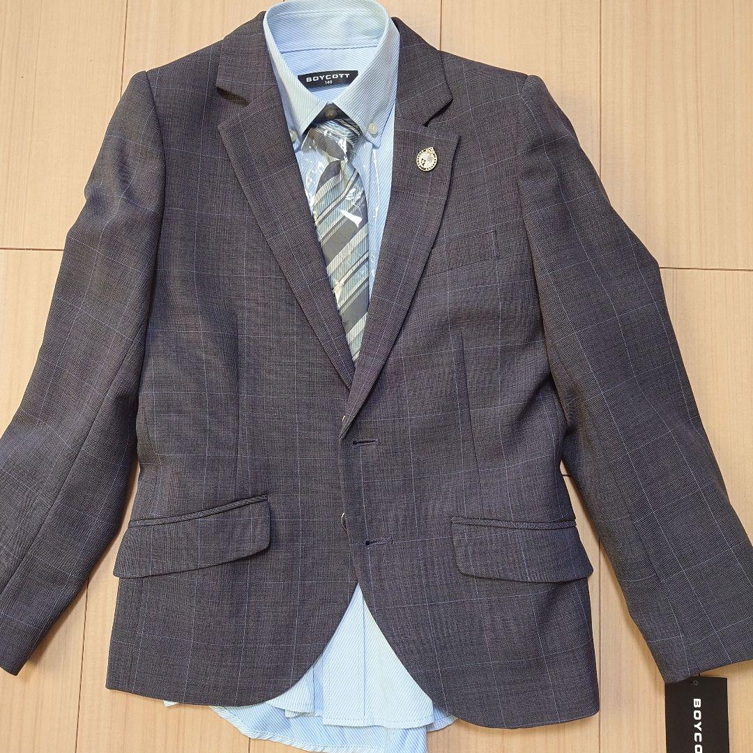 【BOYCOTT】グレーチェックスーツ 男の子