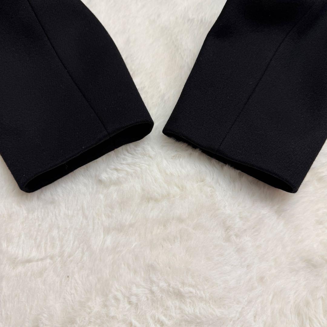 【美品】　アドーア　ショート　ジャケット　ブラック　厚手　ウール　ダブルフェイス