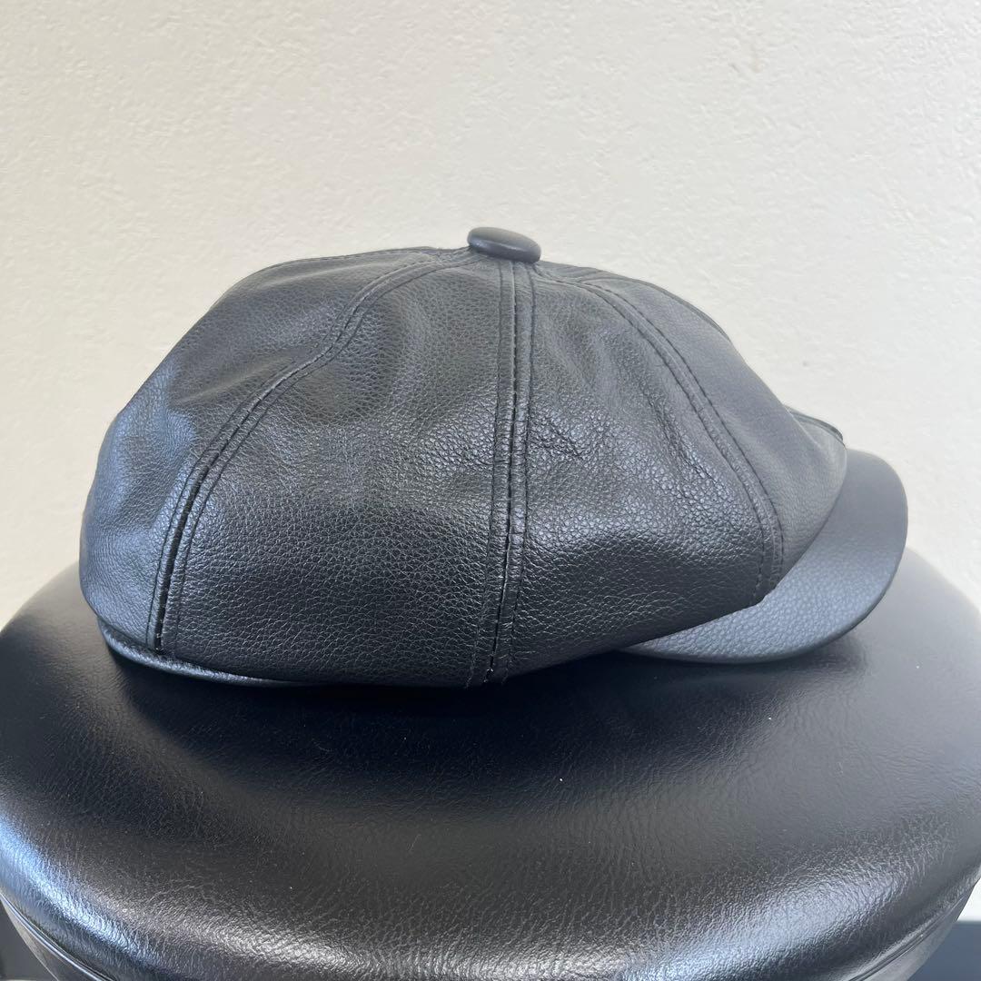 本牛革製 レザーキャスケット帽 ベレー帽 50s ロカビリー