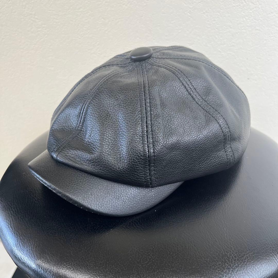 本牛革製 レザーキャスケット帽 ベレー帽 50s ロカビリー