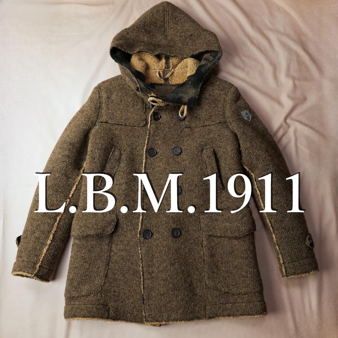 L.B.M.1911 ブラウン ウール ダッフルコート フード付き　【USED】