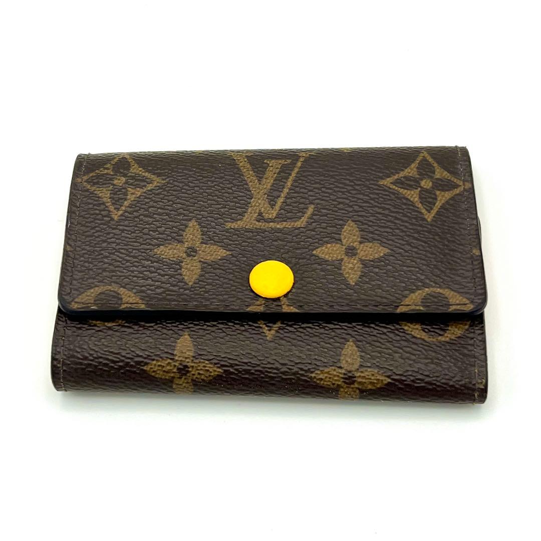 Louis Vuitton モノグラムキーケース イエロー ミモザ 6連