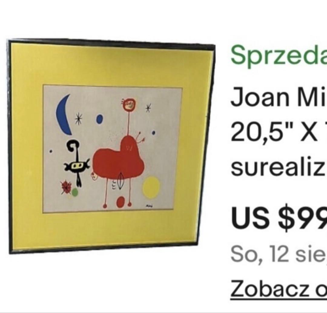 ジョアンミロ　MIRÓ LA LUNE ミラー　家具　鏡　アート