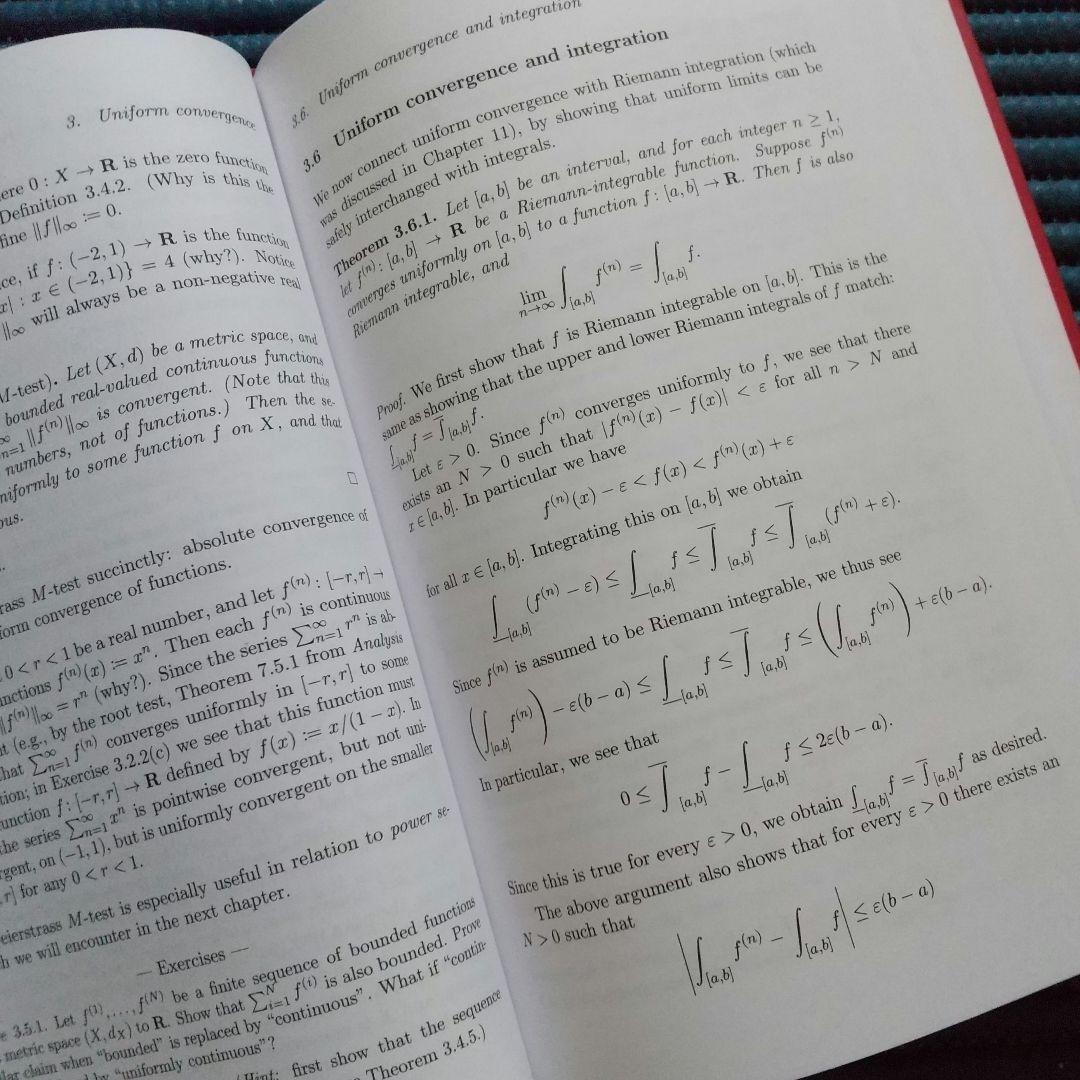 【美品本‼️】Analysis I Ⅱ (実解析)