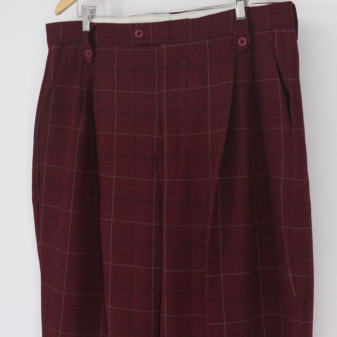 パンツ 90s check baggy slacks