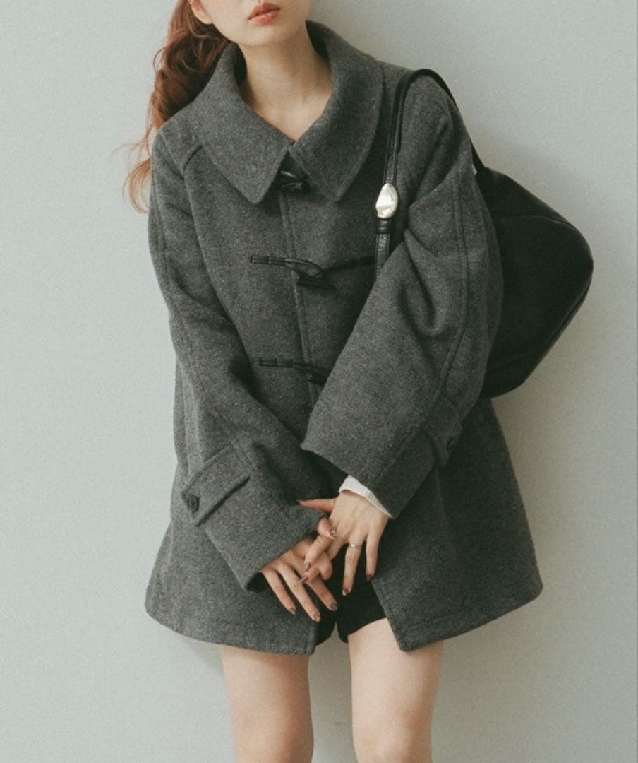 カスタネ　Kastane ダッフルフレアコート グレー　ベスト付き　新品未使用