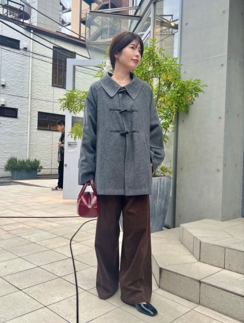 カスタネ　Kastane ダッフルフレアコート グレー　ベスト付き　新品未使用