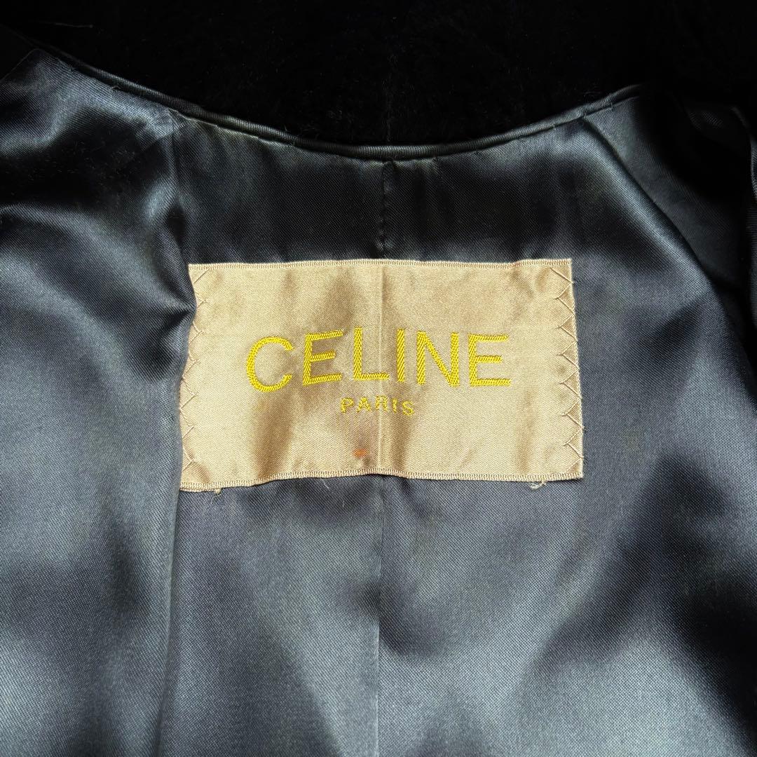 セリーヌ シェアードミンク ロングコート リアルファー 染めミンク XL相当