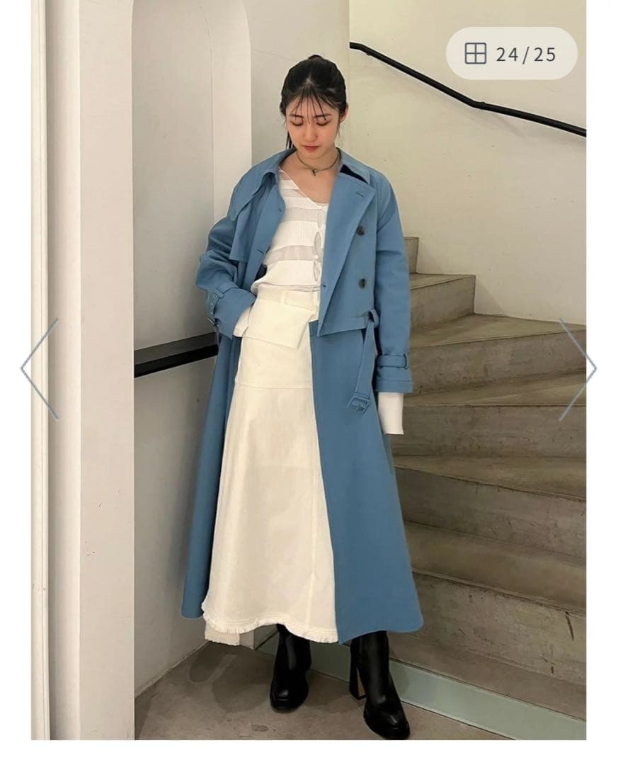 le ciel bleu デタッチャブルトレンチコート