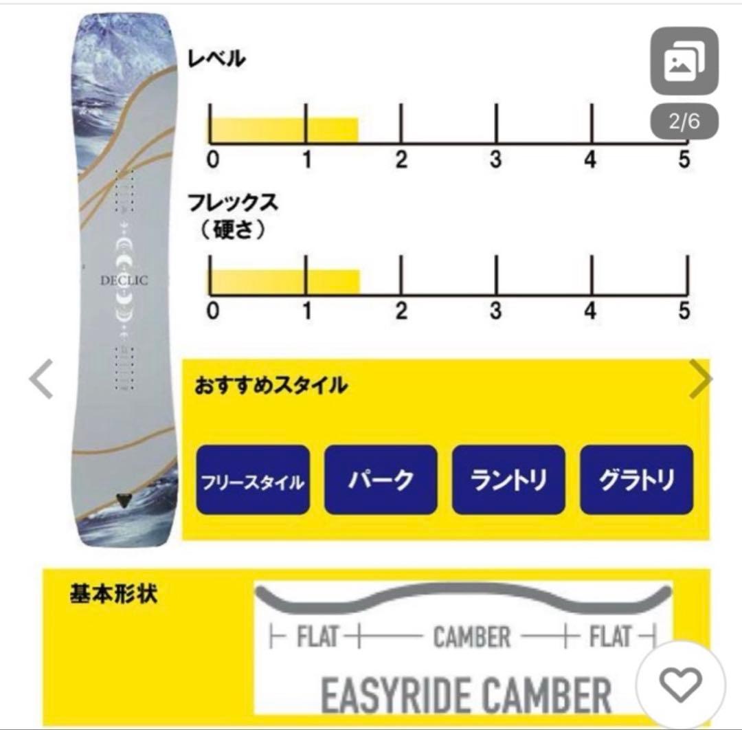 デクリック 24-25 YONEX 144 cm DECLIC 板　スノーボード
