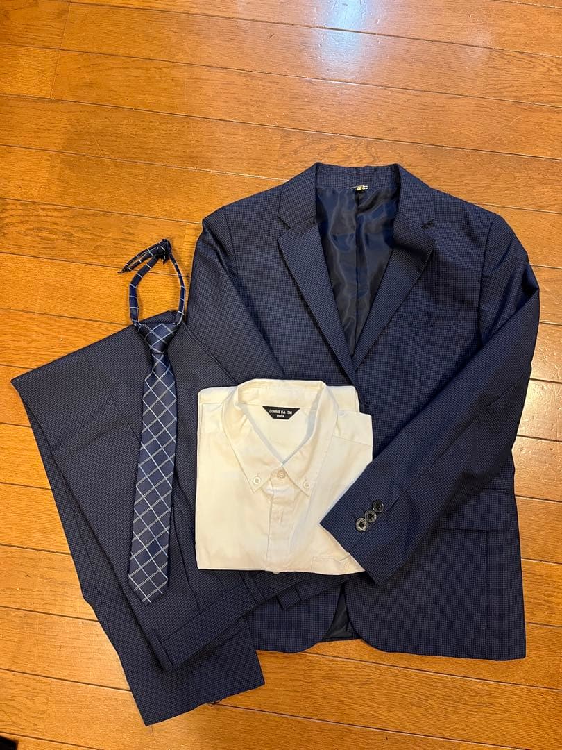 コムサイズム スーツ150 シャツネクタイ セット
