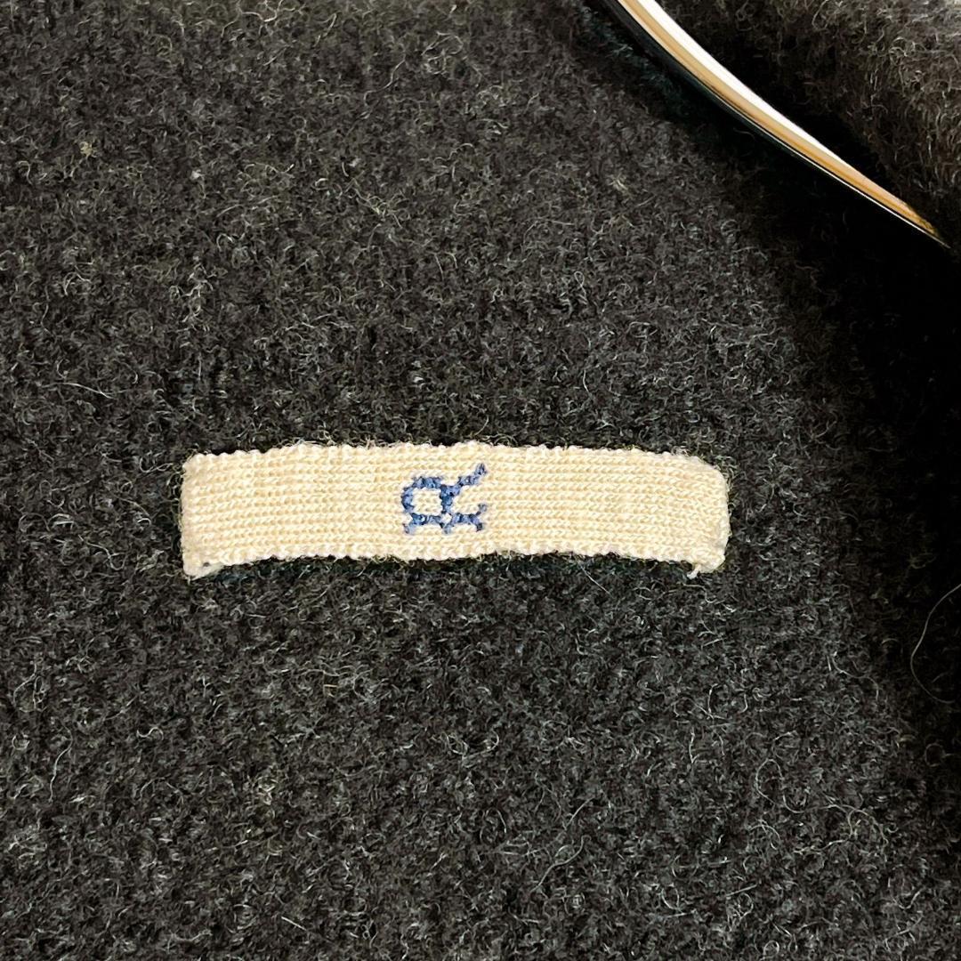 45R フロート縮絨のドレス　カシュクールドレス　ウール　黒　ブラック