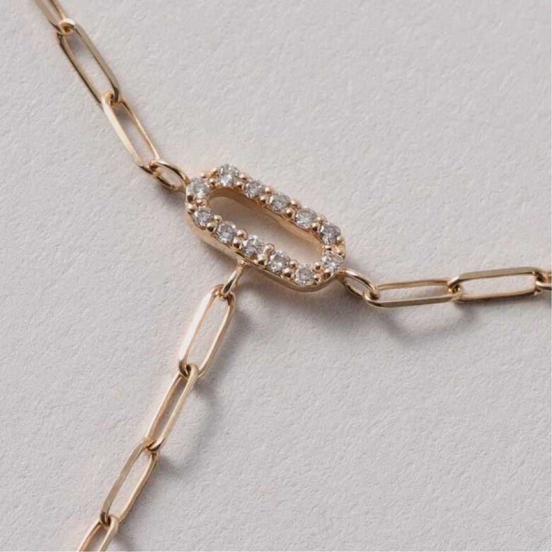 【lilas】未使用 10kyg+dia ネックレス リラ