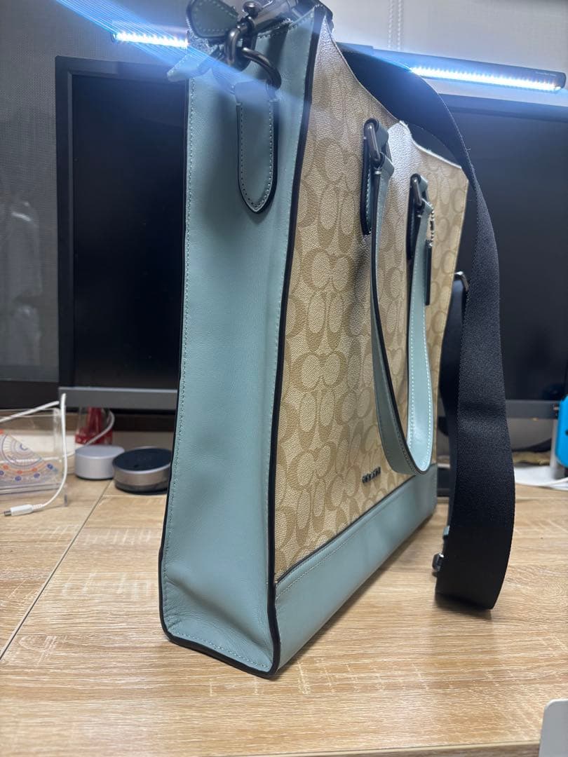 新品 COACH グラハム ストラクチャード トートカラーブロック シグネチャー