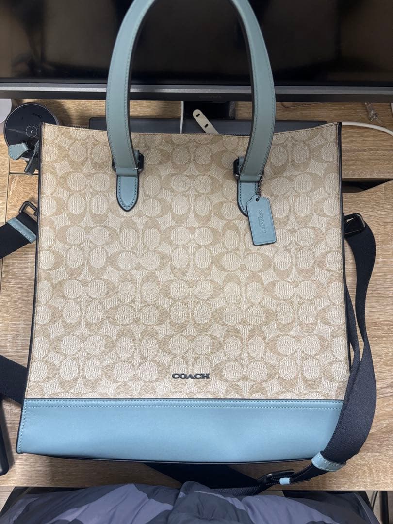 新品 COACH グラハム ストラクチャード トートカラーブロック シグネチャー