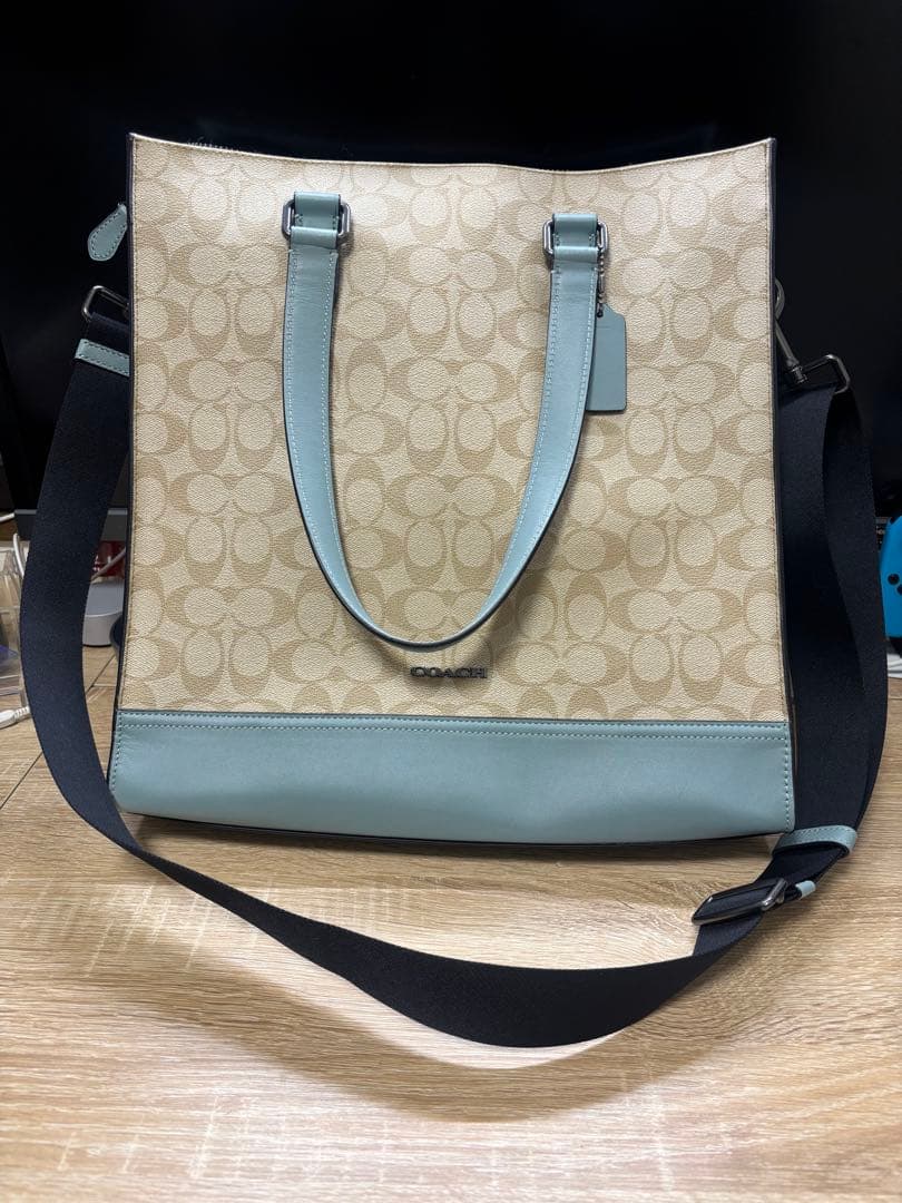 新品 COACH グラハム ストラクチャード トートカラーブロック シグネチャー
