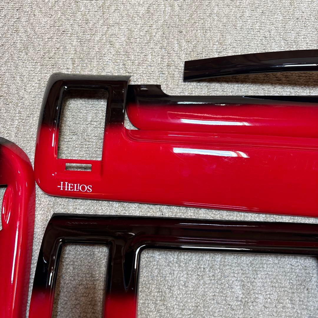 ハイエース　200系 DX ヘリオス 内装トリムパーツ 赤黒セット