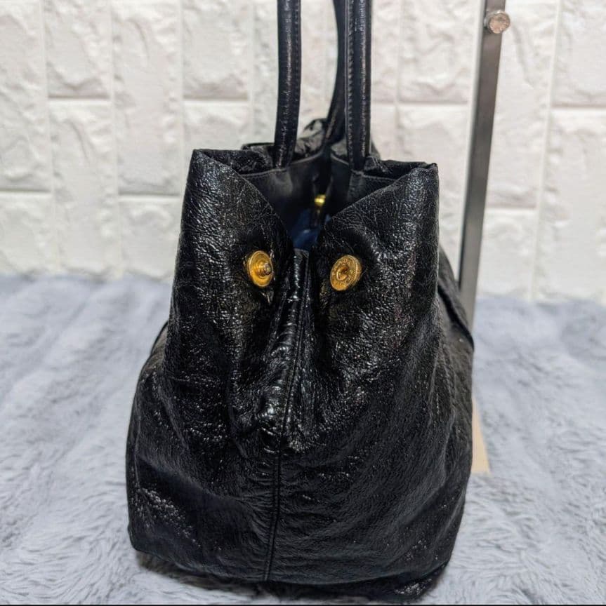 PRADA プラダ トートバッグ リボン 金具 ブラック