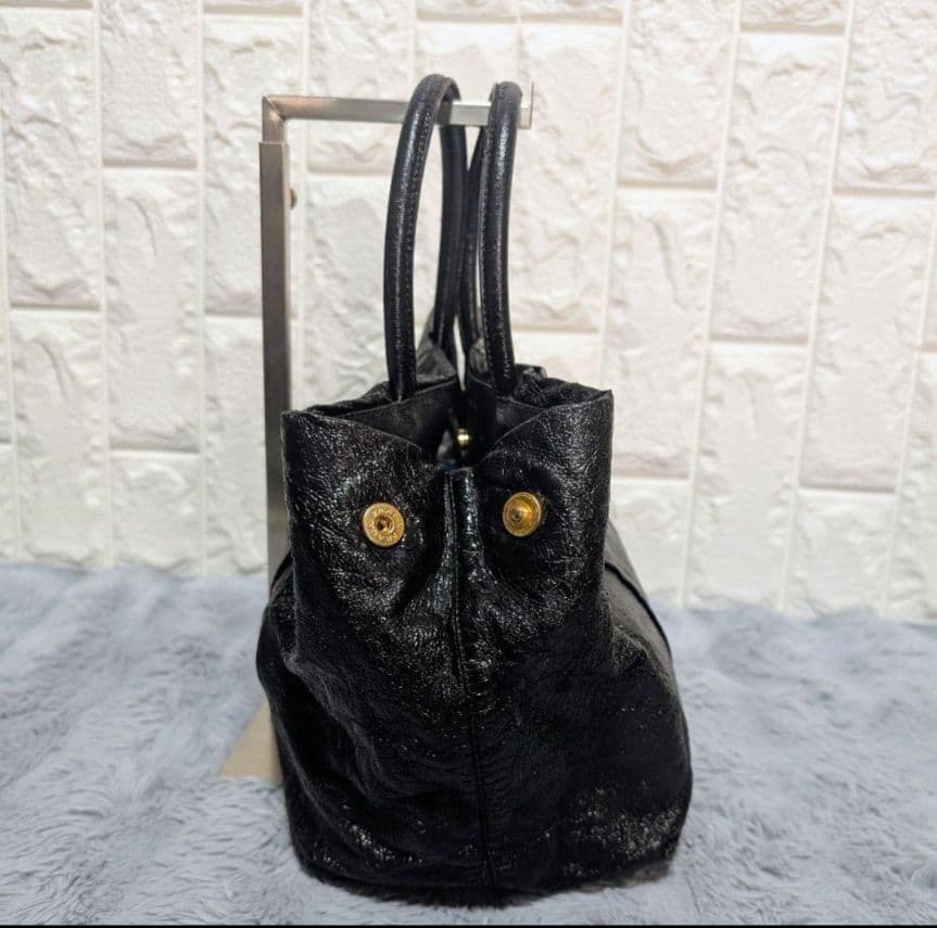 PRADA プラダ トートバッグ リボン 金具 ブラック