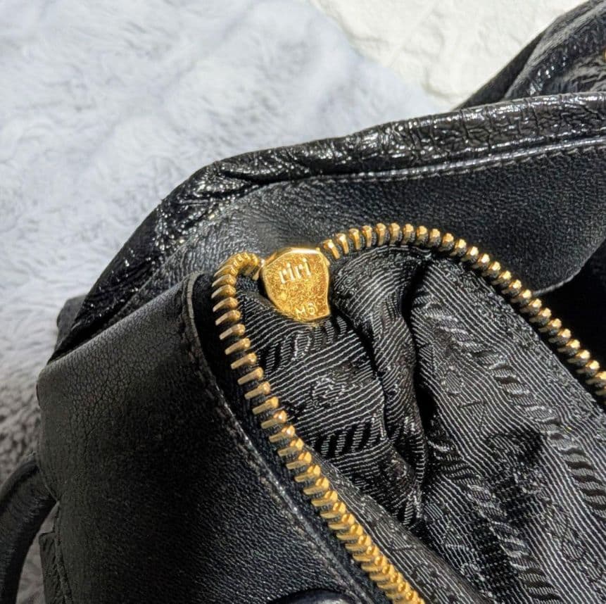 PRADA プラダ トートバッグ リボン 金具 ブラック