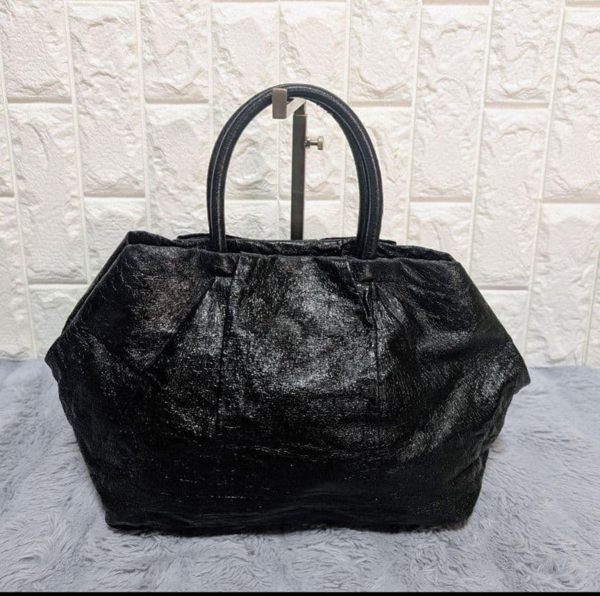 PRADA プラダ トートバッグ リボン 金具 ブラック