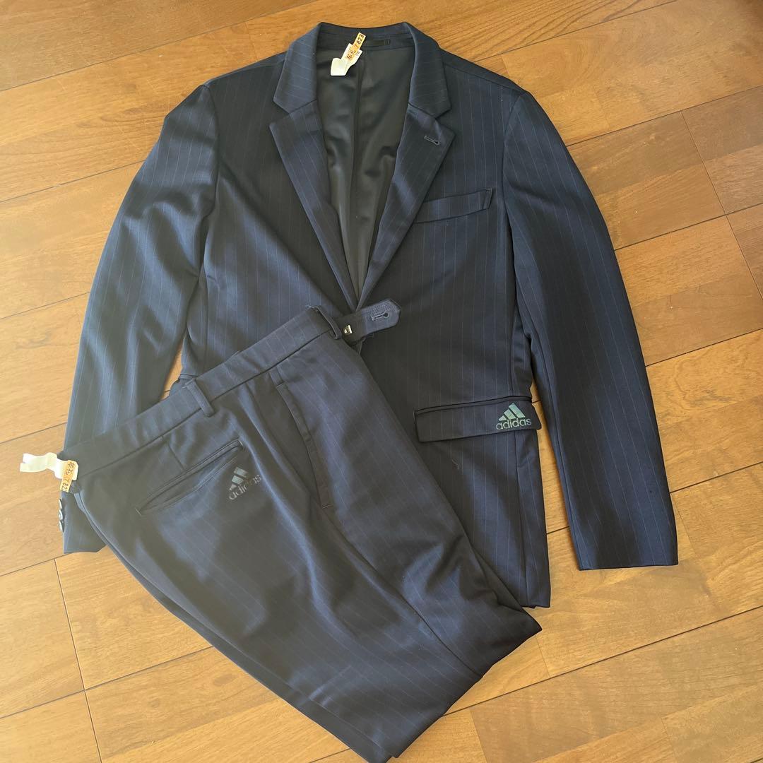 PSFA adidas ネイビー ストライプスーツ Mサイズ