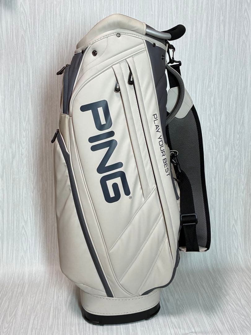 ❤*☻様 ピンPINGキャディバッグ9.5型美品フード無❗️ソフトタイプPU C