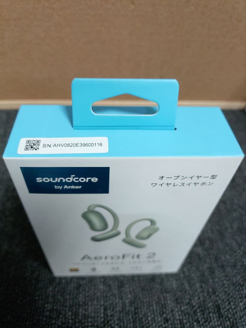 51☆ 新品 オープンイヤー型 イヤホン エアロフィット2 シルバーグリーン