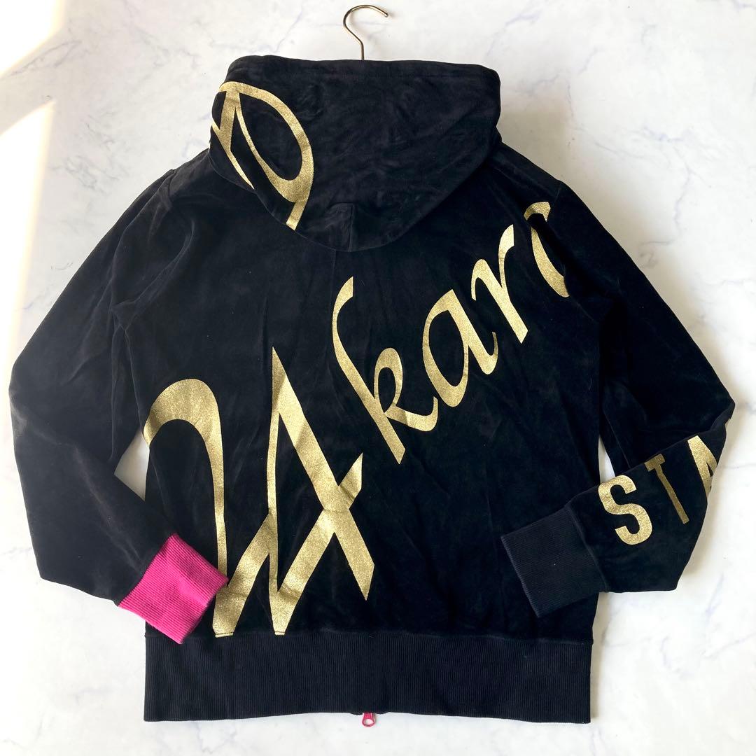 24karats 希少色 ベロアジャージ セットアップ 黒 ピンク ロゴ y2k